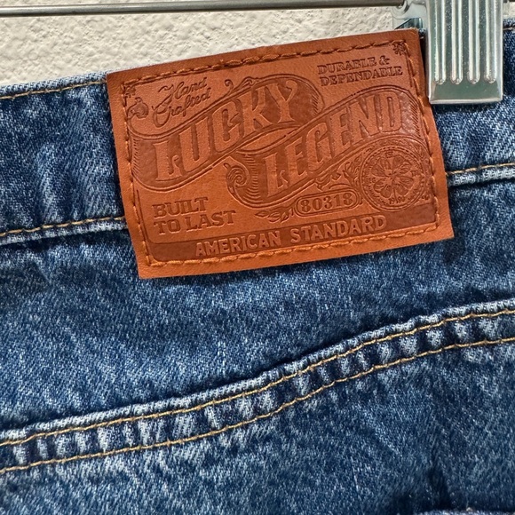 Lucky Brand Lucky Legend Patchwork Mid Rise Boy Denim Hemp Cotton Blue Jeans 28 - Picture 9 of 16